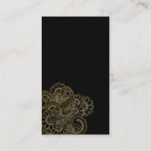 Floral illustration yoga instructor Mandala Henna Visitekaartje (Achterkant)