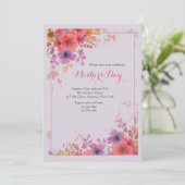 Floral Impression Invitation Kaart (Staand voorkant)