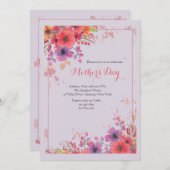 Floral Impression Invitation Kaart (Voorkant / Achterkant)