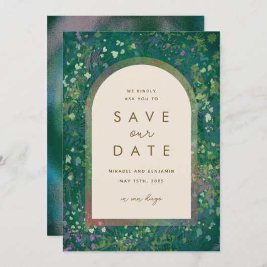 Floral Impressionisme Kaart (Voorkant / Achterkant)