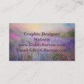 Floral Impressionist AI Art Design Visitekaartje (Achterkant)