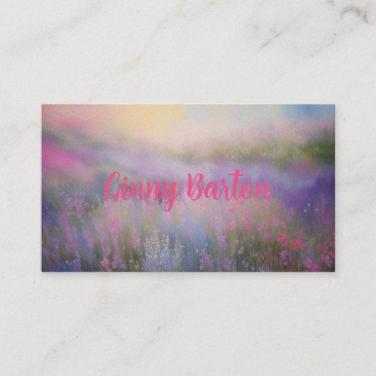 Floral Impressionist AI Art Design Visitekaartje (Voorkant)
