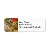 Floral Impressionist Painting - Claude Monet Etiket (Voorkant)