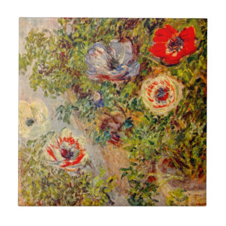 Floral Impressionist Painting - Claude Monet Tegeltje