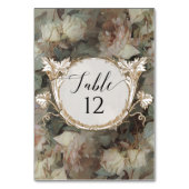 Floral Impressionist Rozen Roze Wit Wint Weddensch Kaart (Voorkant)