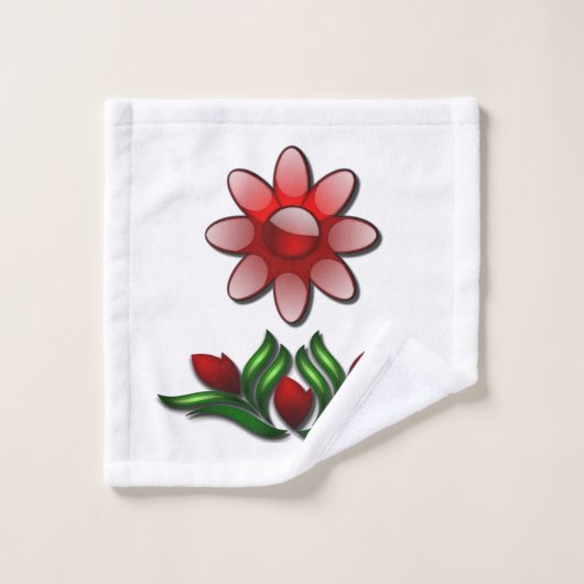 Floral impressions Art Deco Bad Handdoek (Wasdoekje)