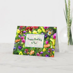 Floral Impressions Birthday Kaart