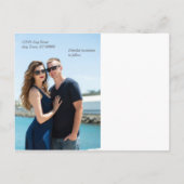 Floral Impressions Foto slaat de datum van het huw Aankondigingskaart (Achterkant)