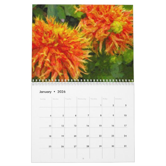 Floral Impressions Wall Agenda 2018 Kalender (Jan 2026)