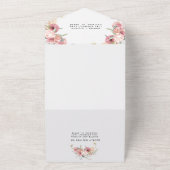 Floral in één weddenschap all in one uitnodiging (Buitenkant)