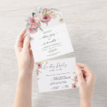 Floral in één weddenschap all in one uitnodiging<br><div class="desc">Deze stijlvolle alle-in-één huwelijksuitnodigingen zijn erg modern en schattig. Het elegante bloemontwerp kenmerkt een trouwuitnodiging en een zelf-gerichte kaart RSVP die de gasten kunnen eenvoudig terug naar u verzenden. Alle aspecten van dit ontwerp kunnen worden uitgegeven (doopvont, tekstgrootte, of bloemaccenten bewogen/verwijderd) om uw behoeften te passen. Neem contact met me...</div>