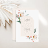 Floral in het Baby shower Bloom Girl Invitation Kaart