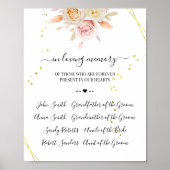 Floral in het liefhebbende herdenkingsbord van het poster (Voorkant)