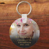 Floral in Loving MemoryPhoto Sleutelhanger (Achterkant)