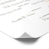 Floral in Peach Wedding Certified Souvenir Poster (Hoek)