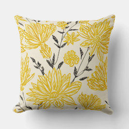 Floral in yellow pattern kussen