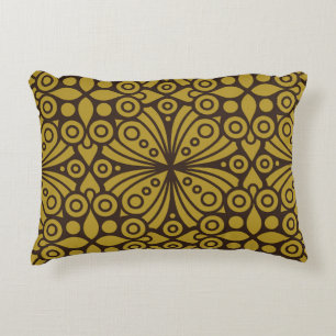Floral Indian Pattern Layeredabstract, kunst, thui Accent Kussen