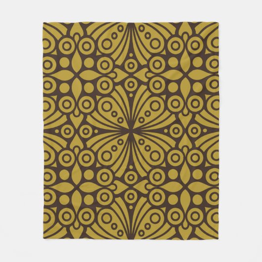 Floral Indian Pattern Layeredabstract, kunst, thui Fleece Deken (Voorkant)