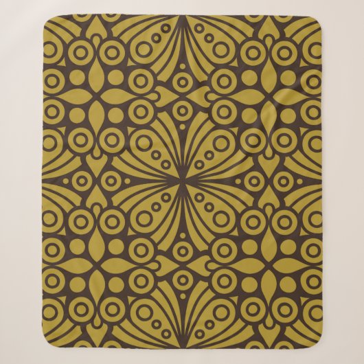 Floral Indian Pattern Layeredabstract, kunst, thui Sherpa Deken (Voorkant)