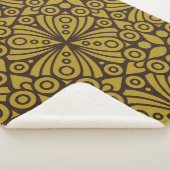 Floral Indian Pattern Layeredabstract, kunst, thui Sherpa Deken (3/4)