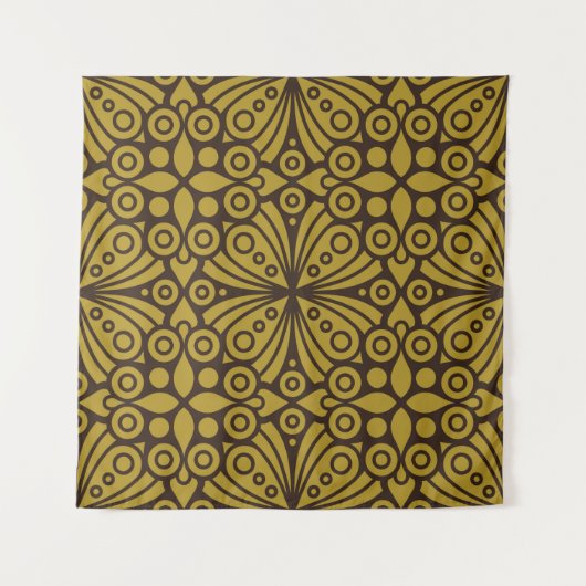 Floral Indian Pattern Layeredabstract, kunst, thui Wandkleed (Voorkant)
