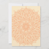 Floral Indian Sangeet Wedding Kaart (Achterkant)