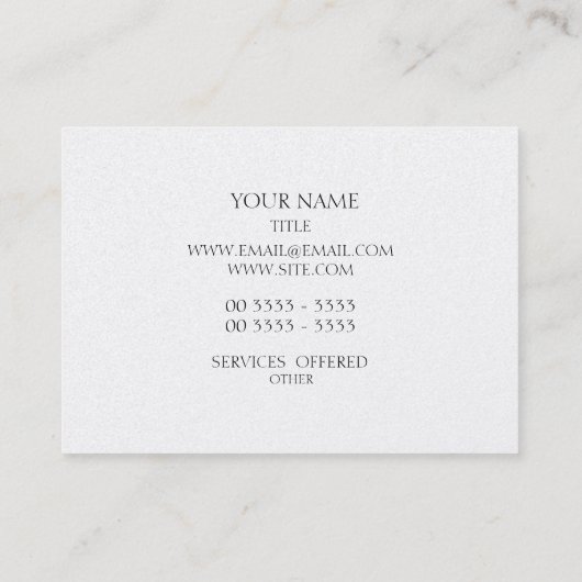 Floral Indigo Visitekaartje (Achterkant)