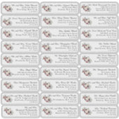 Floral individuele bruiloft gast Adresetiketten Sticker (Voorkant)