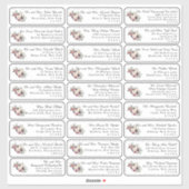 Floral individuele bruiloft gast Adresetiketten Sticker (Vel)
