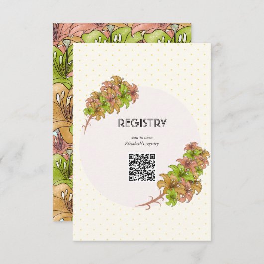 Floral Informatiekaartje (Voorkant / Achterkant)