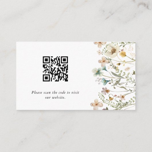 Floral Informatiekaartje (Achterkant)