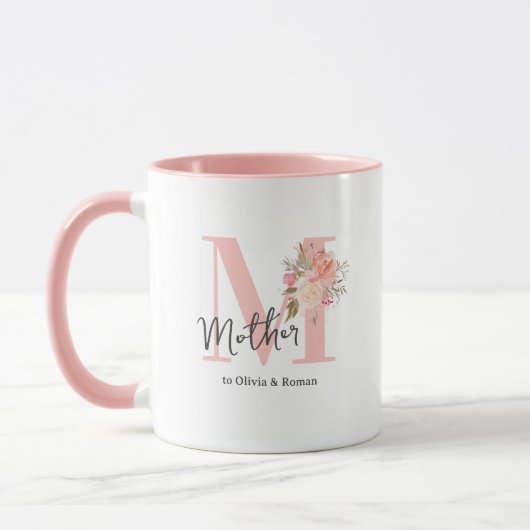Floral Initiaal Moeders Mam Mok (Links)