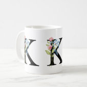 Floral Initiaal Monogram K Mok (Voorkant links)