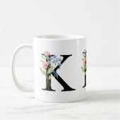 Floral Initiaal Monogram K Mok (Links)