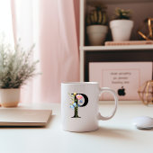 Floral Initiaal Monogram P Mok