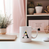 Floral Initial Monogram A Mug Koffiemok