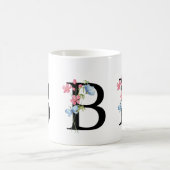 Floral Initial Monogram B Mug Koffiemok (Center)