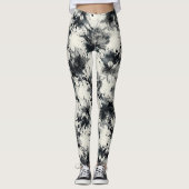 Floral Ink Splash Pattern – Abstract Botanical  Leggings (Voorkant)