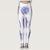 Floral Ink Splash Pattern – Abstract Botanical  Leggings (Voorkant)