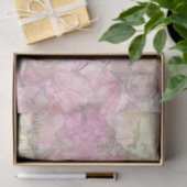 Floral inkt met Script-decoupage Tissuepapier (Geschenk)