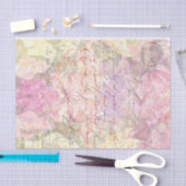 Floral inkt met Script-decoupage Tissuepapier (Craft)