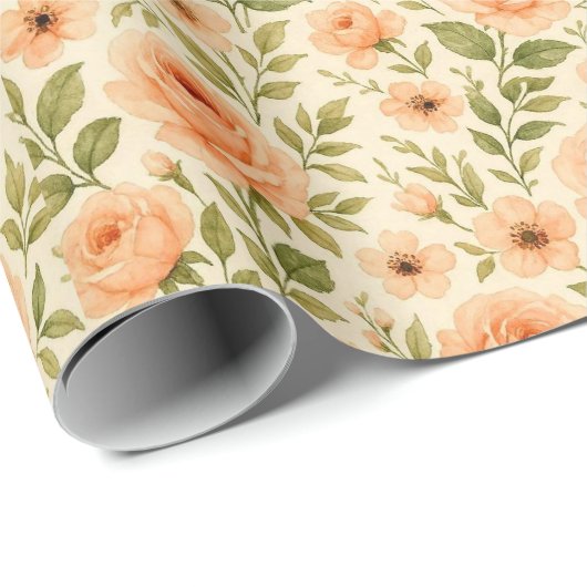 Floral  inpakpapier. cadeaupapier (Rol Hoek)