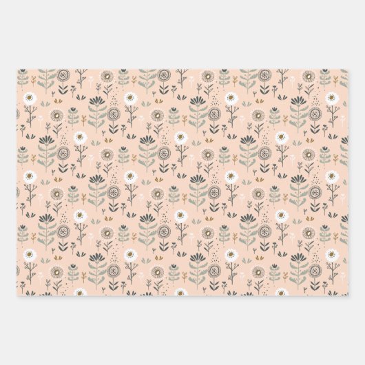Floral Inpakpapier Vel (Voorkant 3)