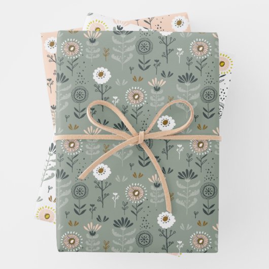 Floral Inpakpapier Vel (In situ)