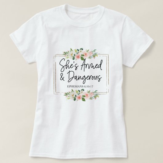 Floral Inspirerend Bijbelse Verse T-shirt (Design voorkant)