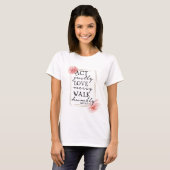 Floral Inspirerend Bijbelse Verse T-shirt (Voorkant volledig)