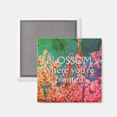 Floral Inspirerend Citaat Christelijk Magneet (Voorkant / Achterkant)