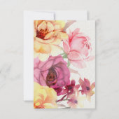 Floral Inspirerend Kindly Reply QR Code Weddenscha RSVP Kaartje (Achterkant)