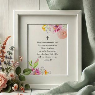 Floral Inspirerend Quotes voor Vrouwen Poster