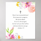 Floral Inspirerend Quotes voor Vrouwen Poster (Voorkant)